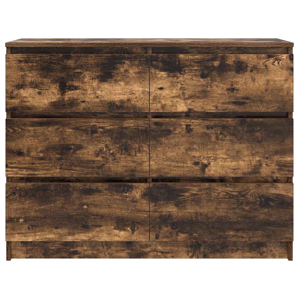 Aparador 100x35x76 cm madeira processada carvalho fumado