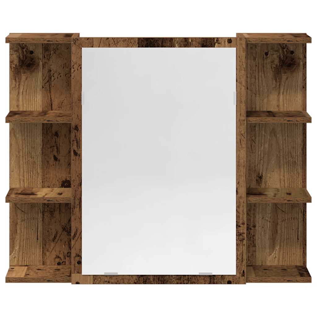 4 pcs conj. móveis casa banho derivados madeira madeira velha