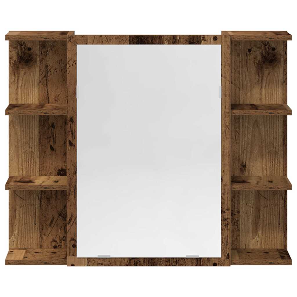 3 pcs conj. móveis casa banho derivados madeira madeira velha