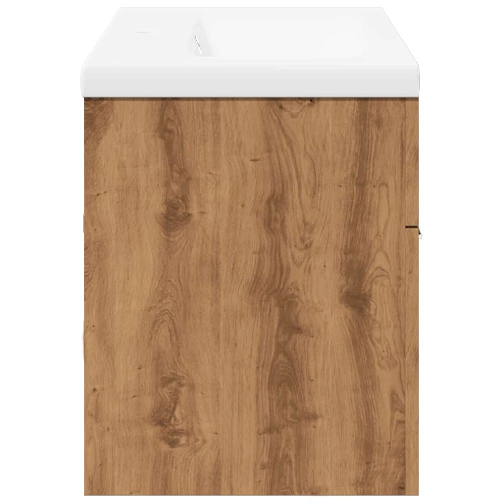 2 pcs móveis de casa de banho deriv. madeira carvalho artisiano