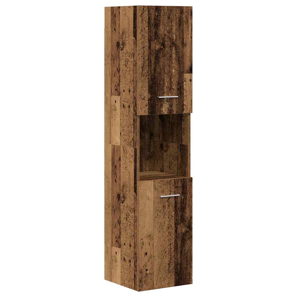 4 pcs conj. móveis casa banho derivados madeira madeira velha