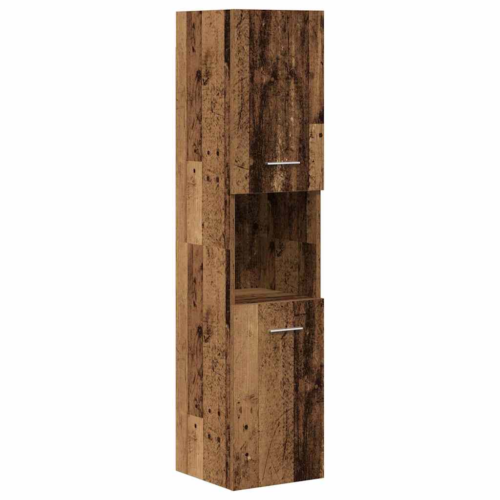 4 pcs conj. móveis casa banho derivados madeira madeira velha