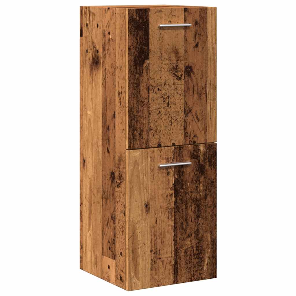 5 pcs conj. móveis casa banho derivados madeira madeira velha