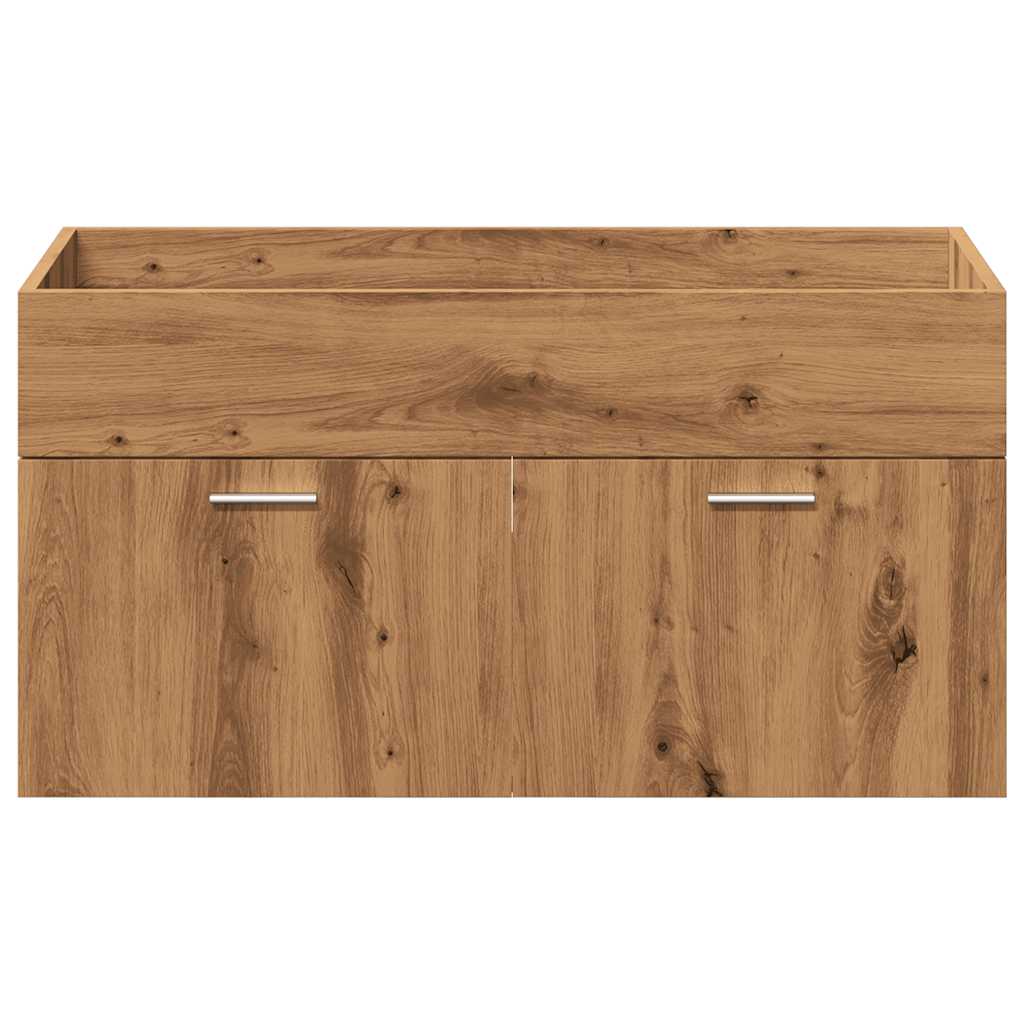 4 pcs móveis de casa de banho deriv. madeira carvalho artisiano