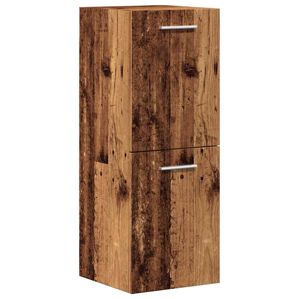 4 pcs conj. móveis casa banho derivados madeira madeira velha