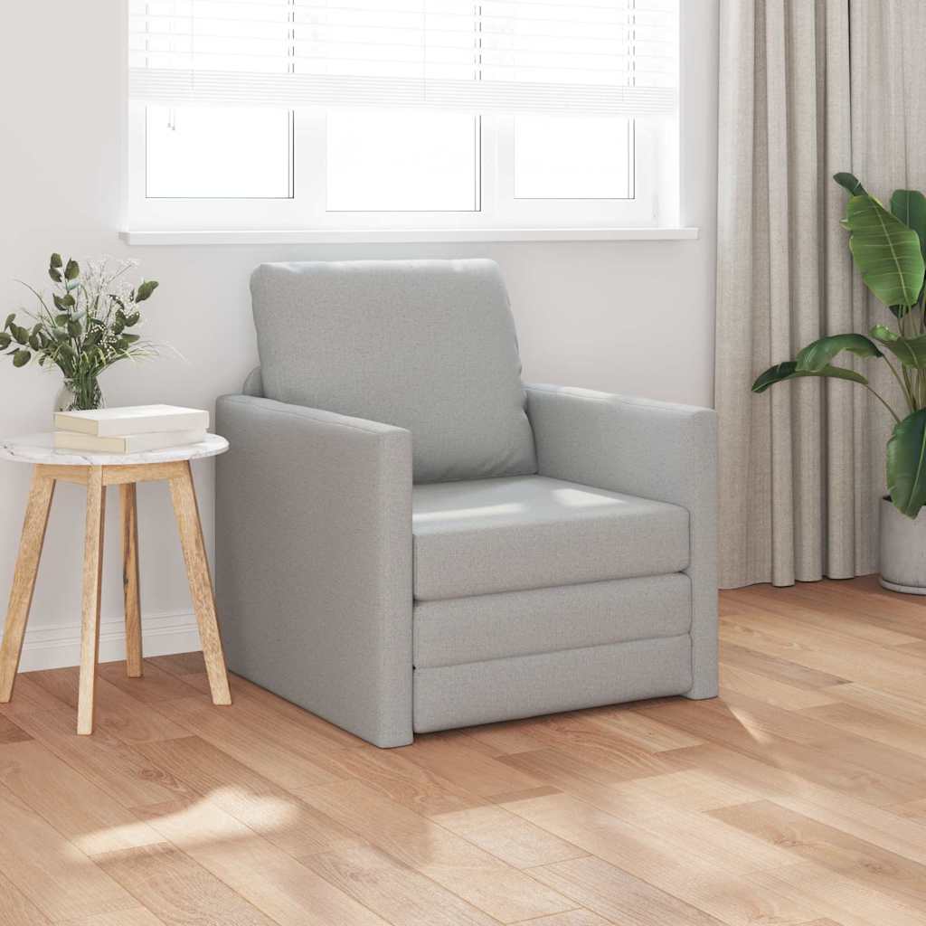 Sofá-Cama de Chão Cinza Nuvem 74 x 77 x 81 cm tecido