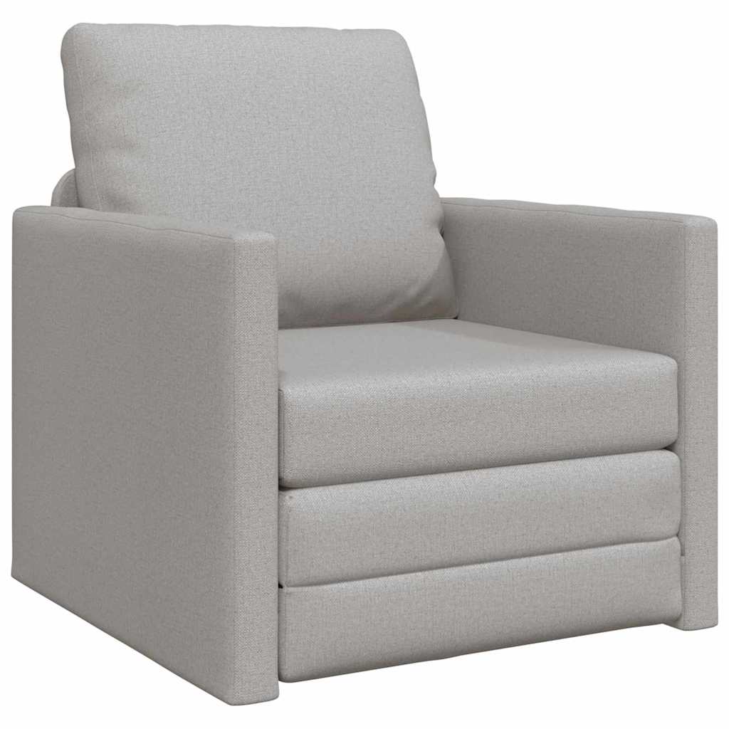 Sofá-Cama de Chão Cinza Nuvem 74 x 77 x 81 cm tecido