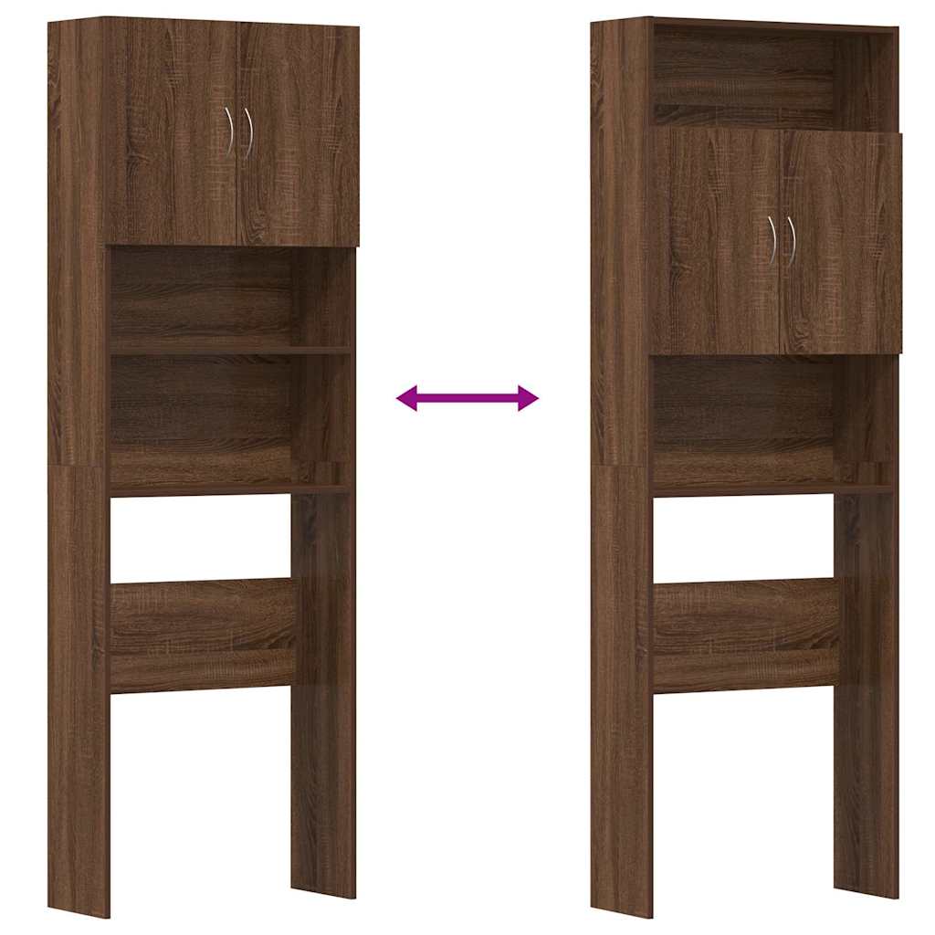 Armário máquina lavar roupa derivados madeira carvalho castanho