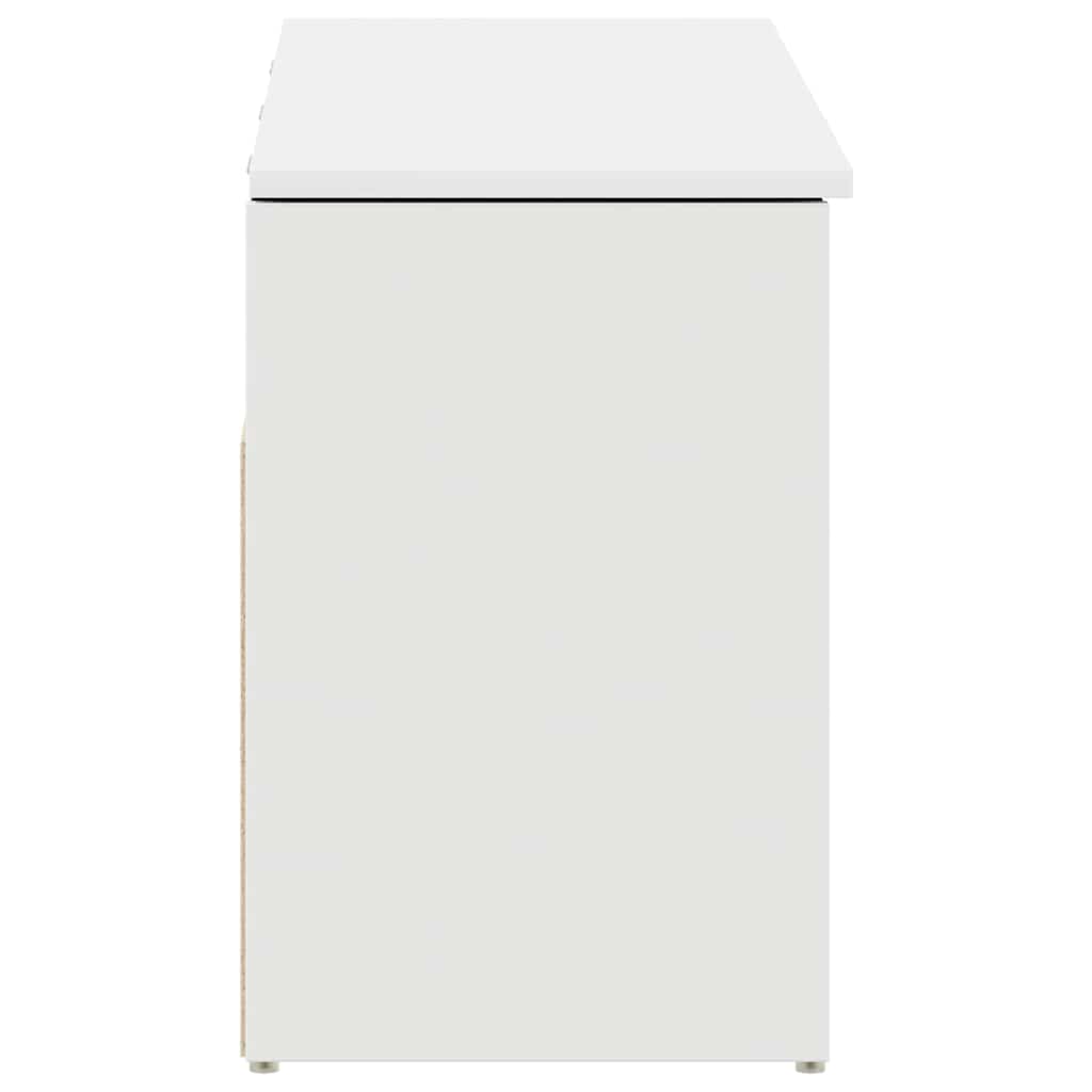 Banco sapateira 102x30,5x45 cm derivados de madeira branco