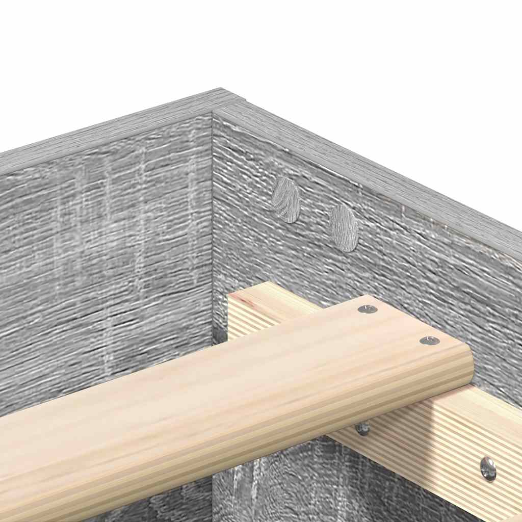 Estrutura de cama sem colchão 120x200 cm cinza sonoma