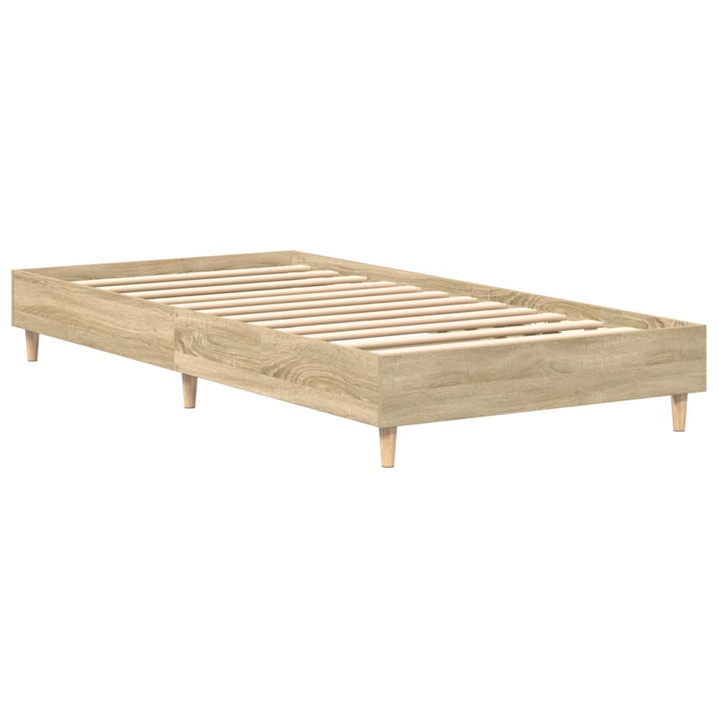 Estrutura cama s/ colchão 100x200 cm carvalho sonoma