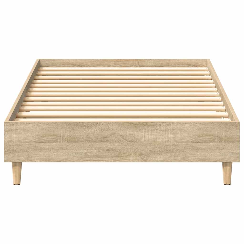 Estrutura cama s/ colchão 100x200 cm carvalho sonoma