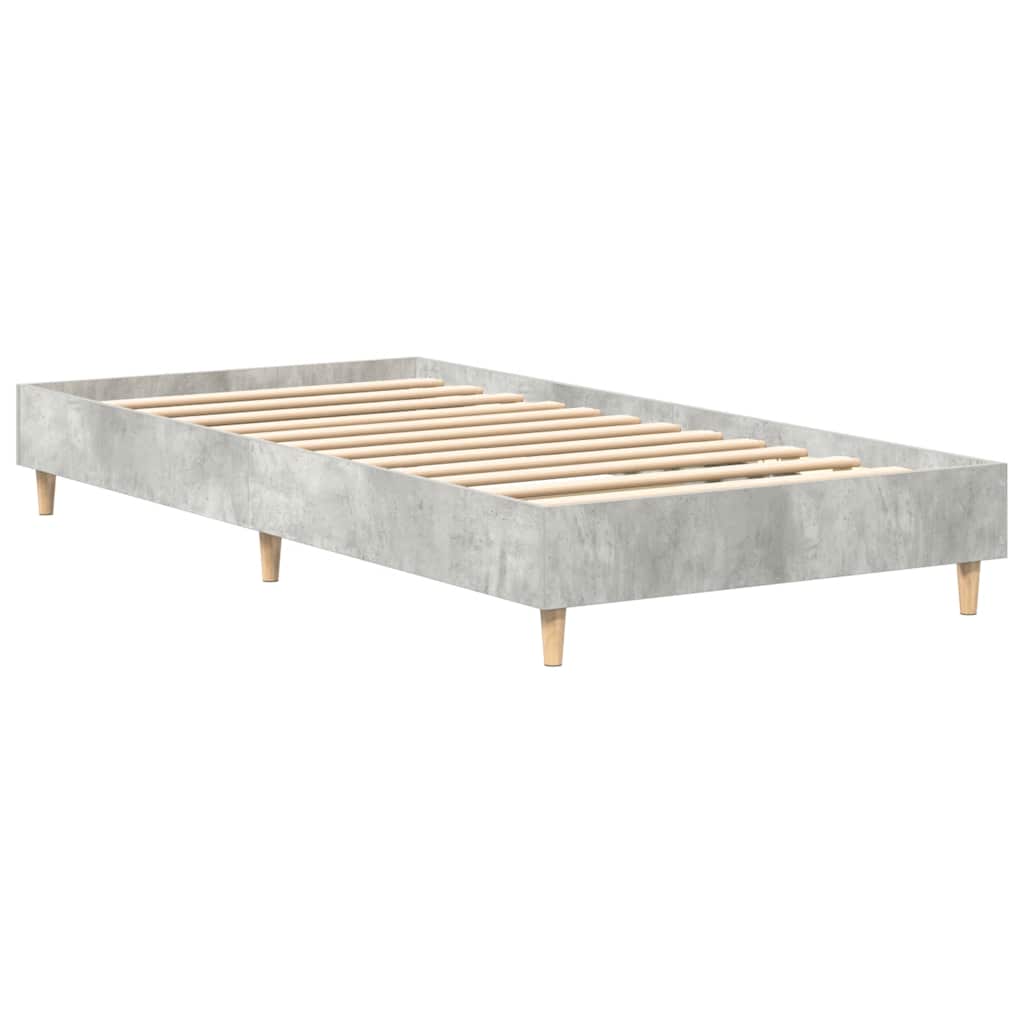 Estrutura de cama sem colchão 100x200 cm cinza sonoma