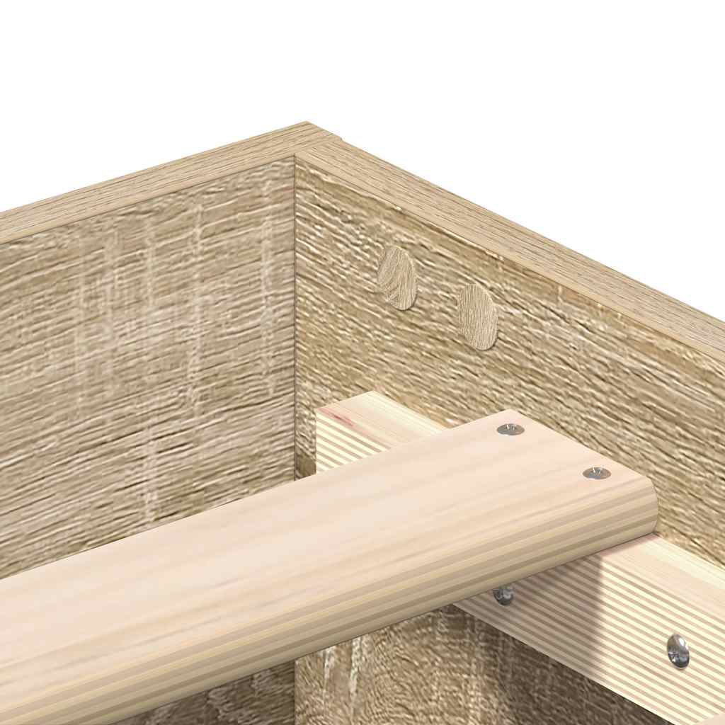 Estrutura de cama sem colchão 140x190 cm carvalho sonoma