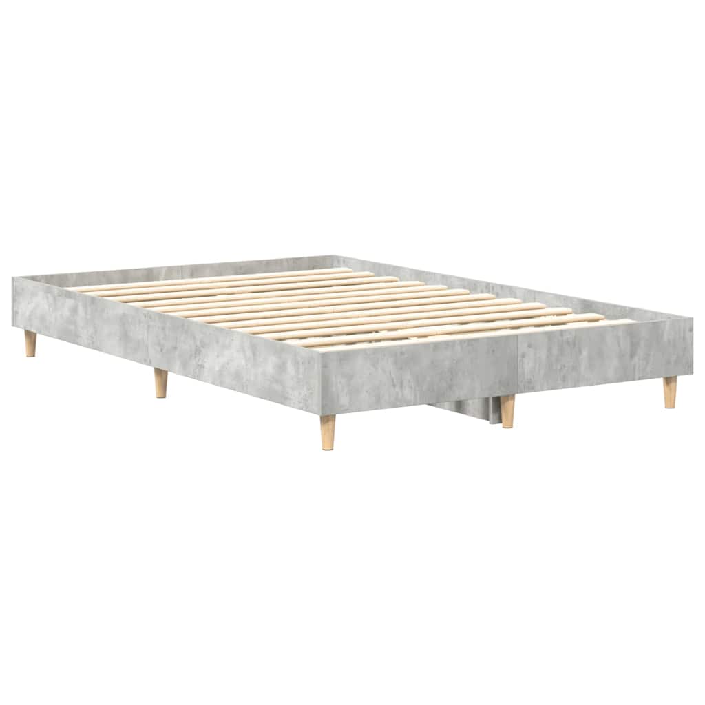 Estrutura de cama sem colchão 140x190 cm cinza cimento