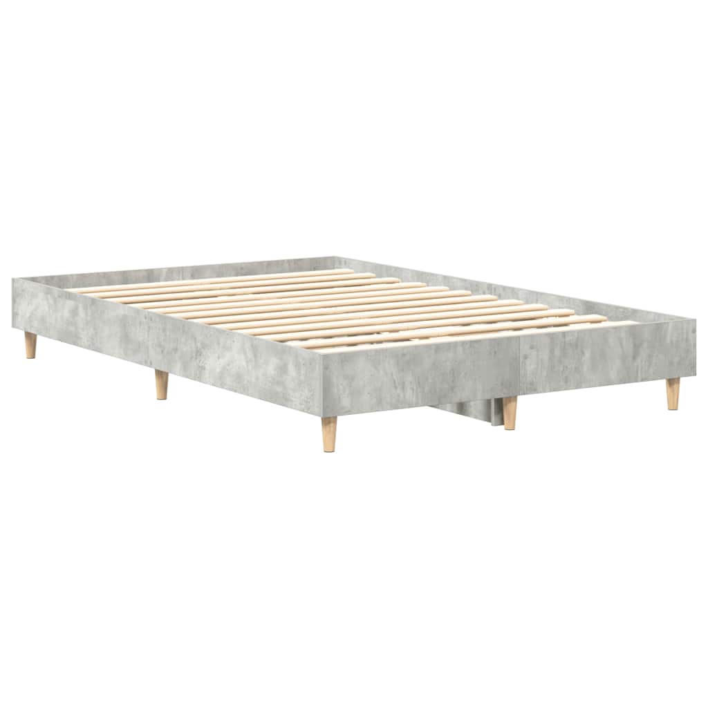 Estrutura de cama sem colchão 135x190 cm cinza cimento