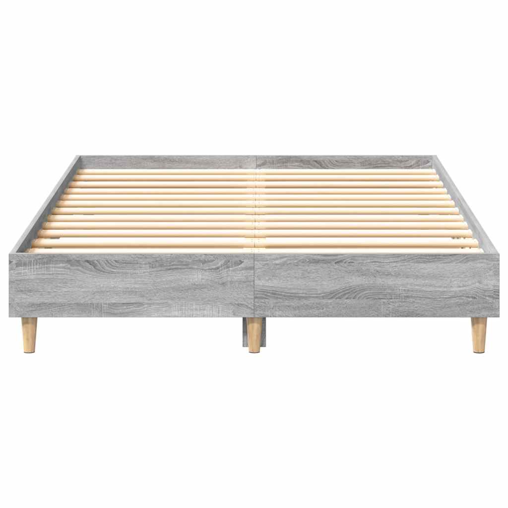 Estrutura de cama sem colchão 135x190 cm cinza sonoma