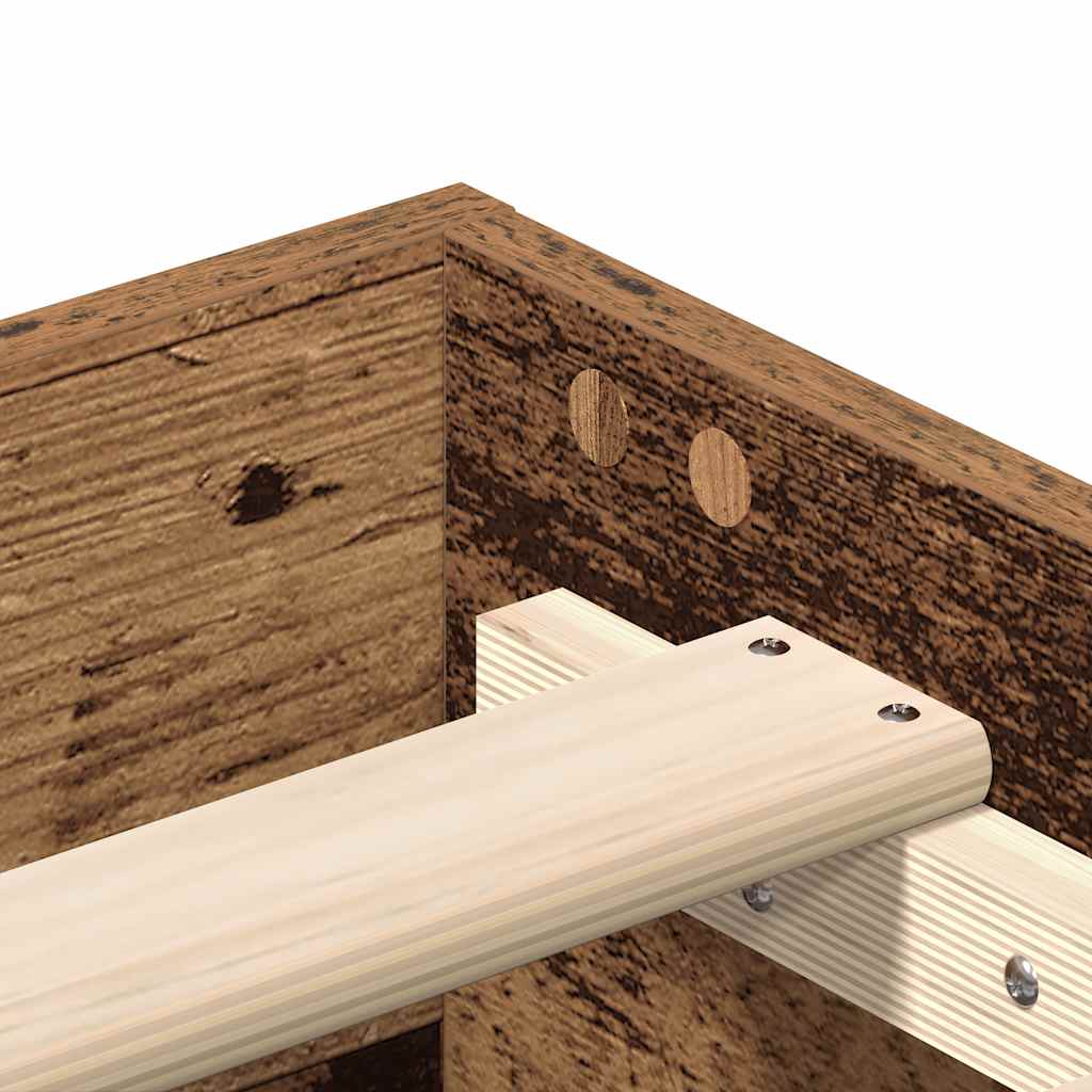 Estrutura de cama sem colchão 135x190 cm madeira velha