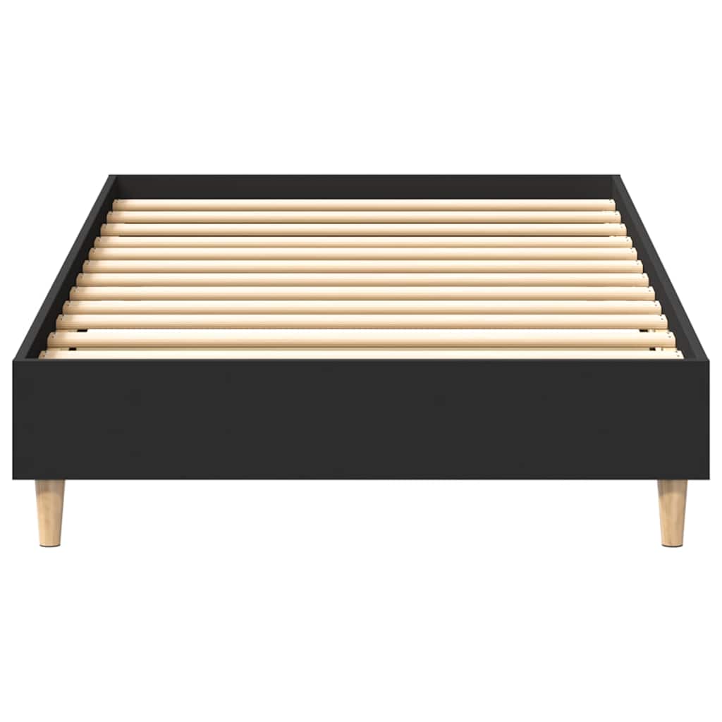 Estrutura cama s/ colchão 90x190 cm derivados de madeira preto