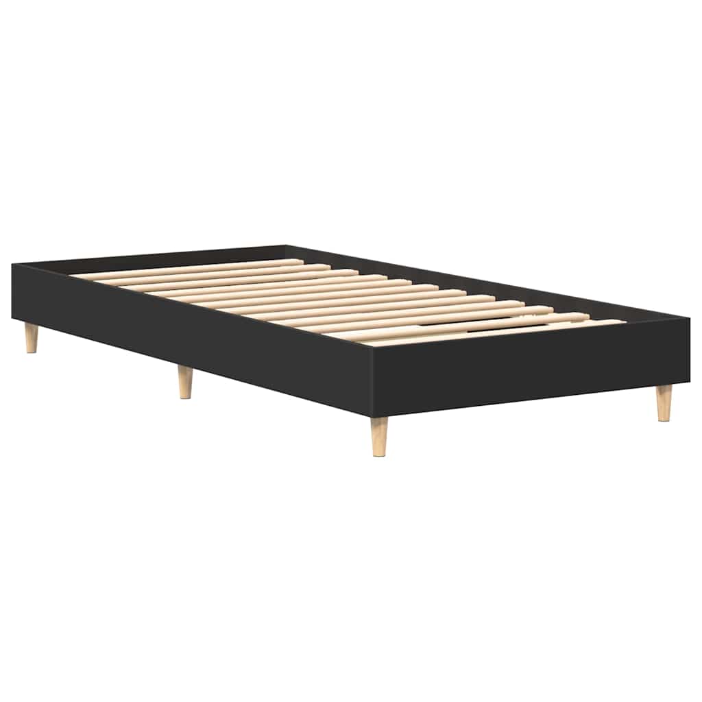 Estrutura cama s/ colchão 90x190 cm derivados de madeira preto