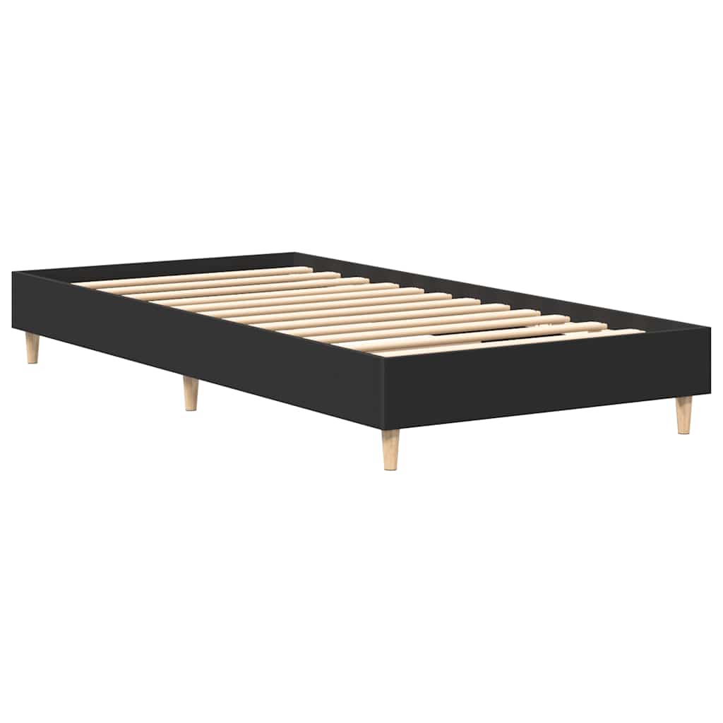 Estrutura cama s/ colchão 75x190 cm derivados de madeira preto