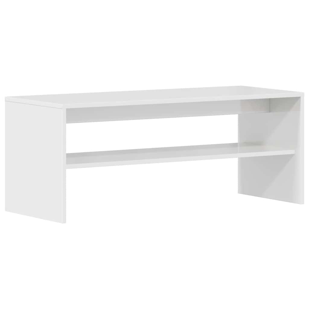 Móvel para TV 100x40x40cm derivados de madeira branco brilhante