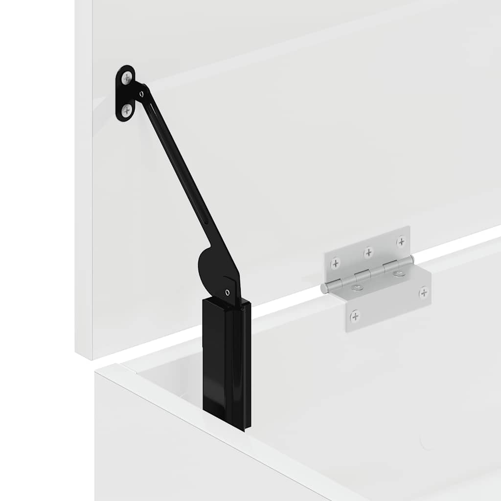 Banco sapateira 102x30,5x45 cm branco brilhante