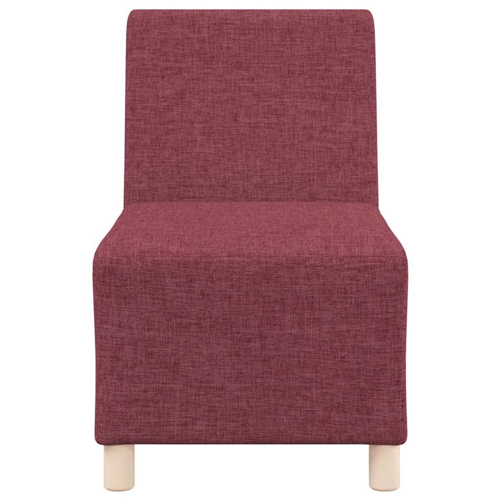 Poltrona sem braços 55 cm tecido vermelho tinto