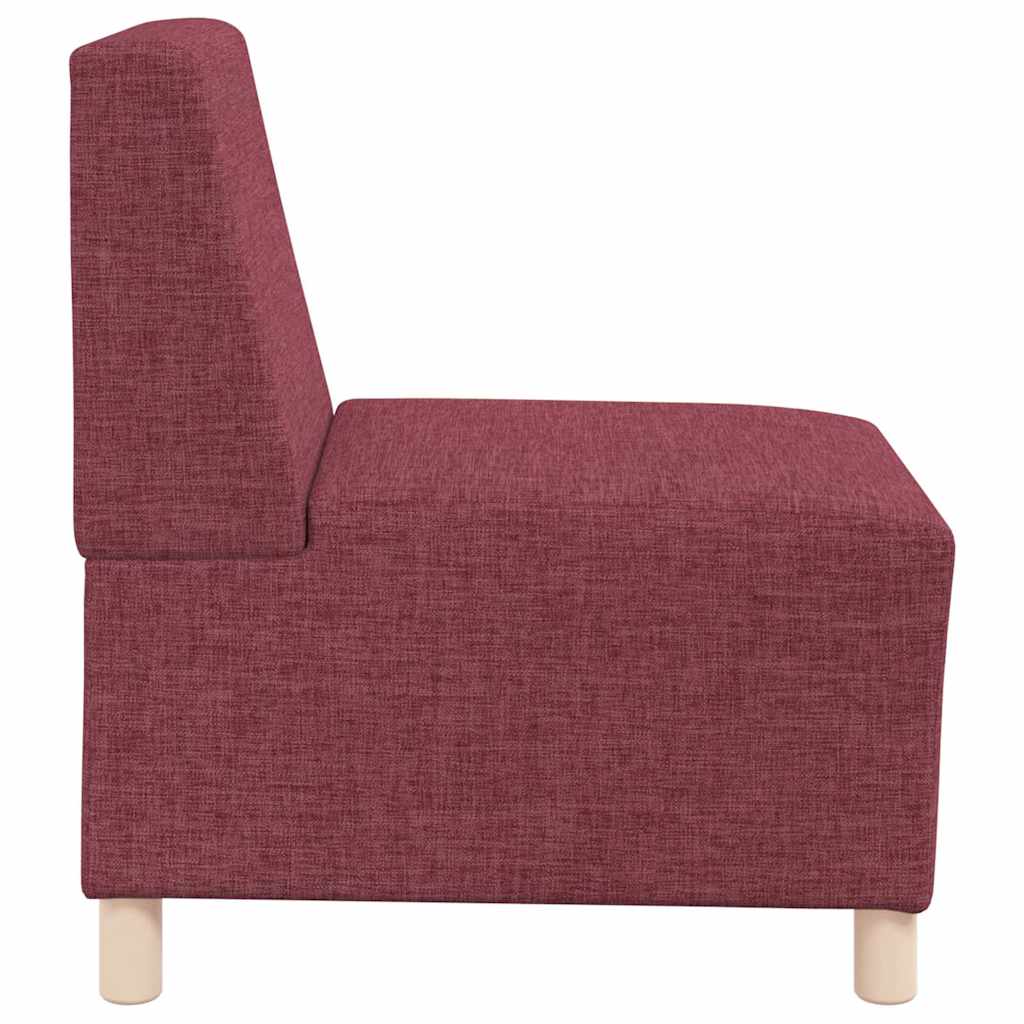 Poltrona sem braços 55 cm tecido vermelho tinto