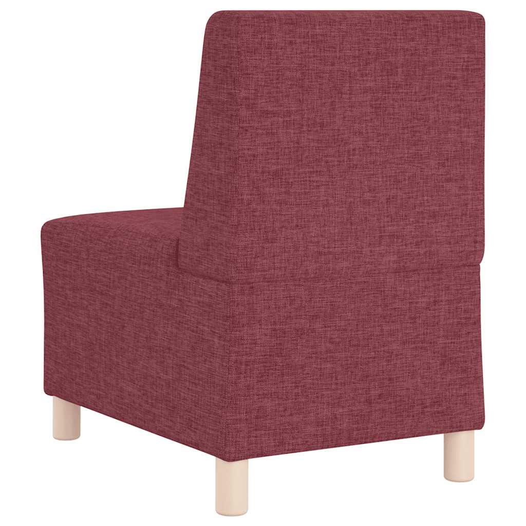 Poltrona sem braços 55 cm tecido vermelho tinto