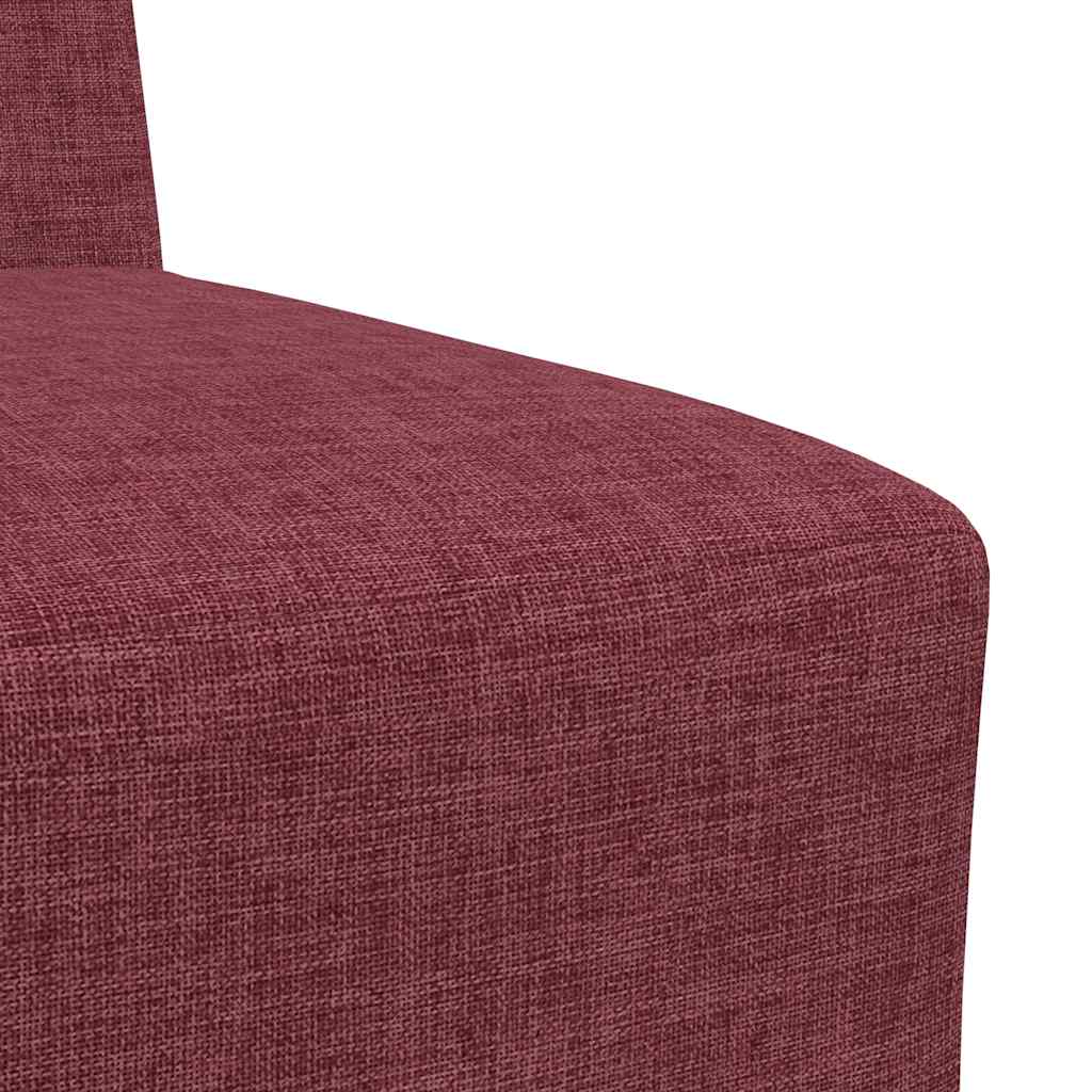 Poltrona sem braços 55 cm tecido vermelho tinto