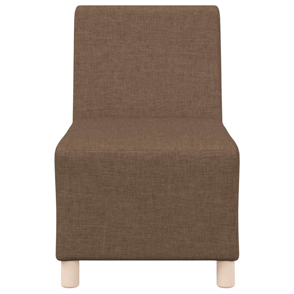 Poltrona sem braços 55 cm tecido castanho