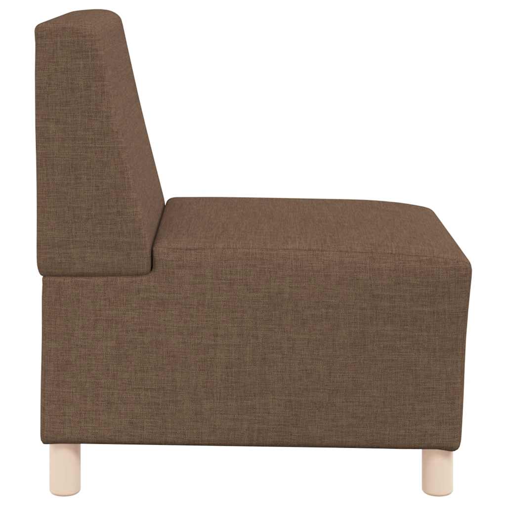 Poltrona sem braços 55 cm tecido castanho