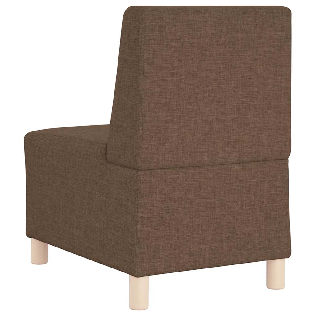 Poltrona sem braços 55 cm tecido castanho