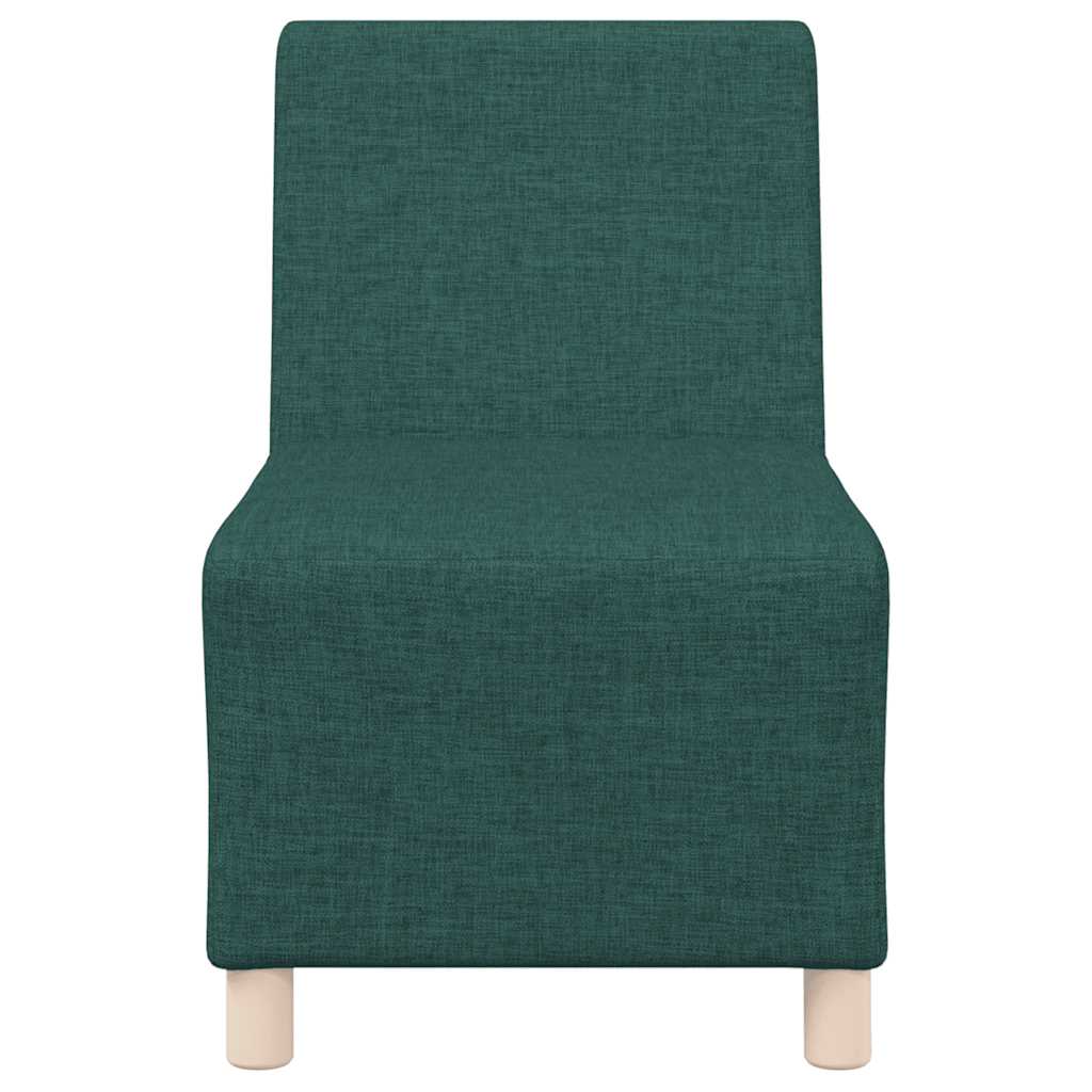 Poltrona sem braços 55 cm tecido verde-escuro