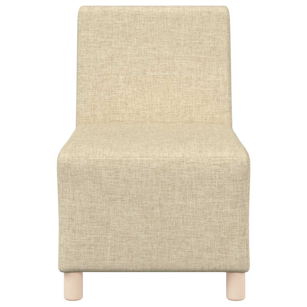 Poltrona sem braços 55 cm tecido cor creme
