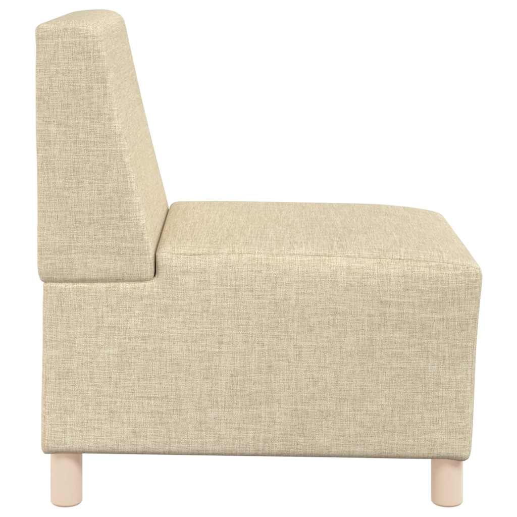 Poltrona sem braços 55 cm tecido cor creme