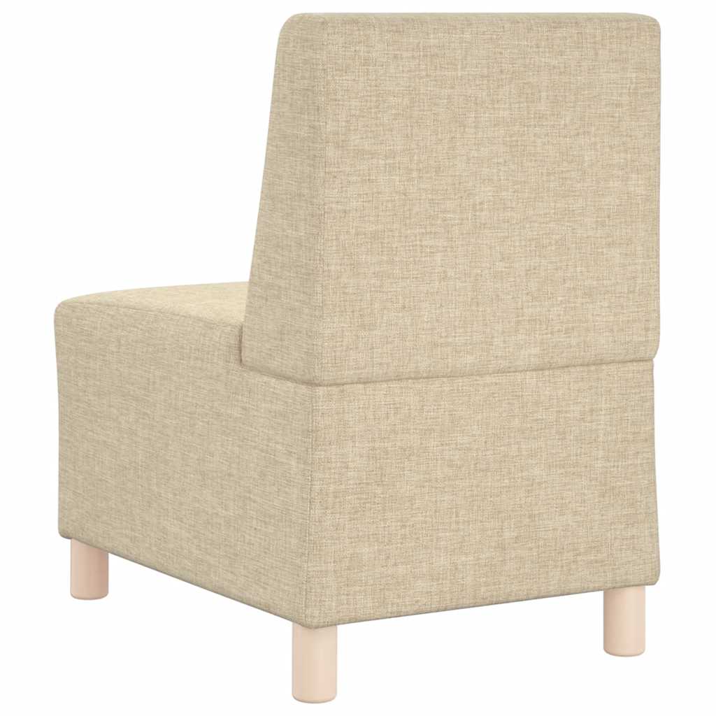 Poltrona sem braços 55 cm tecido cor creme