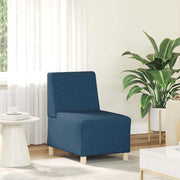 Poltrona sem braços tecido 55 cm azul
