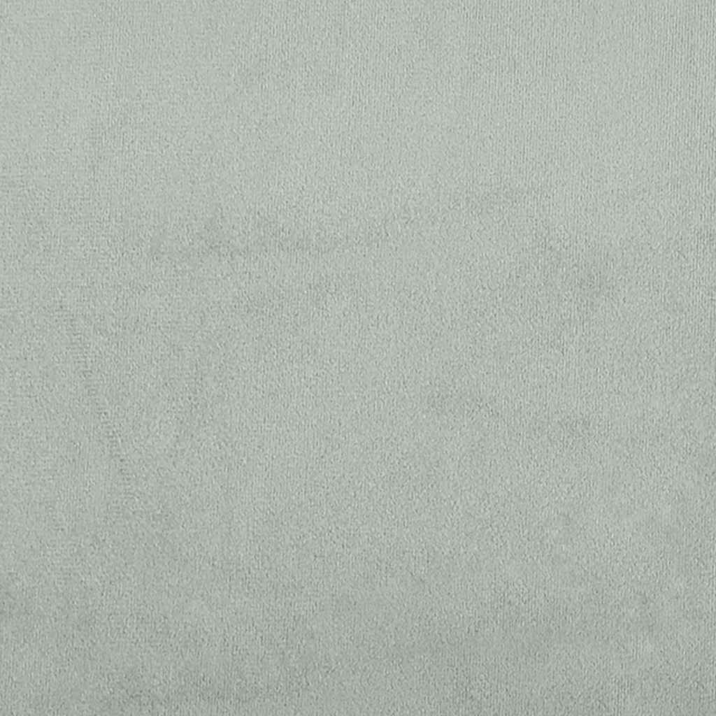 Poltrona sem braços 55 cm veludo cinzento-claro