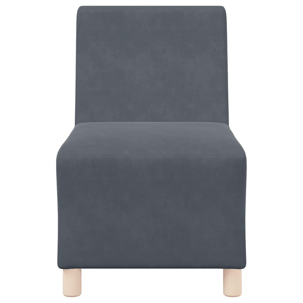 Poltrona sem braços 55 cm veludo verde-escuro