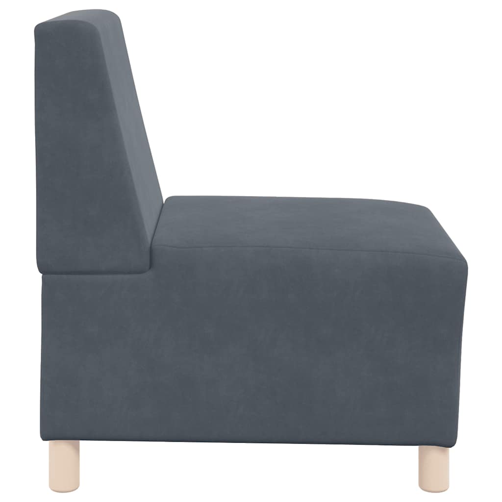 Poltrona sem braços 55 cm veludo verde-escuro