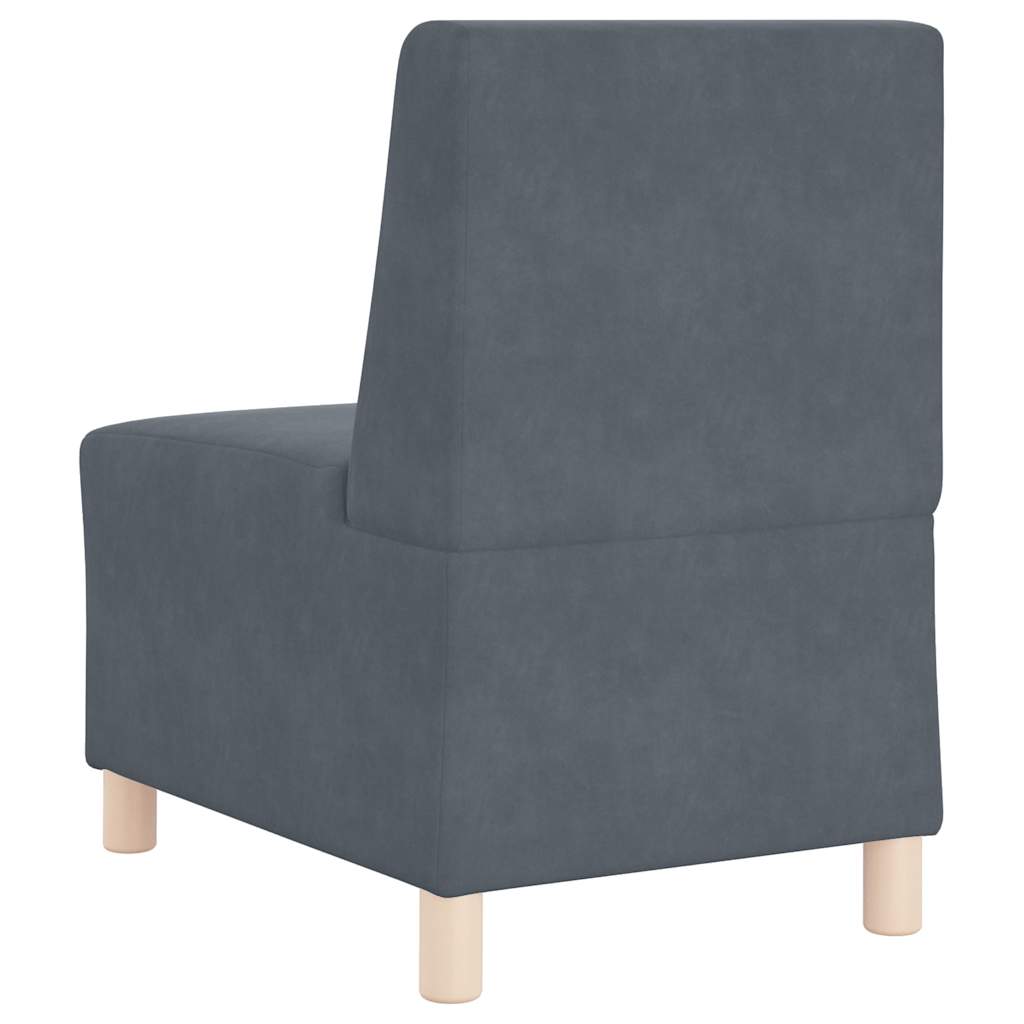 Poltrona sem braços 55 cm veludo verde-escuro