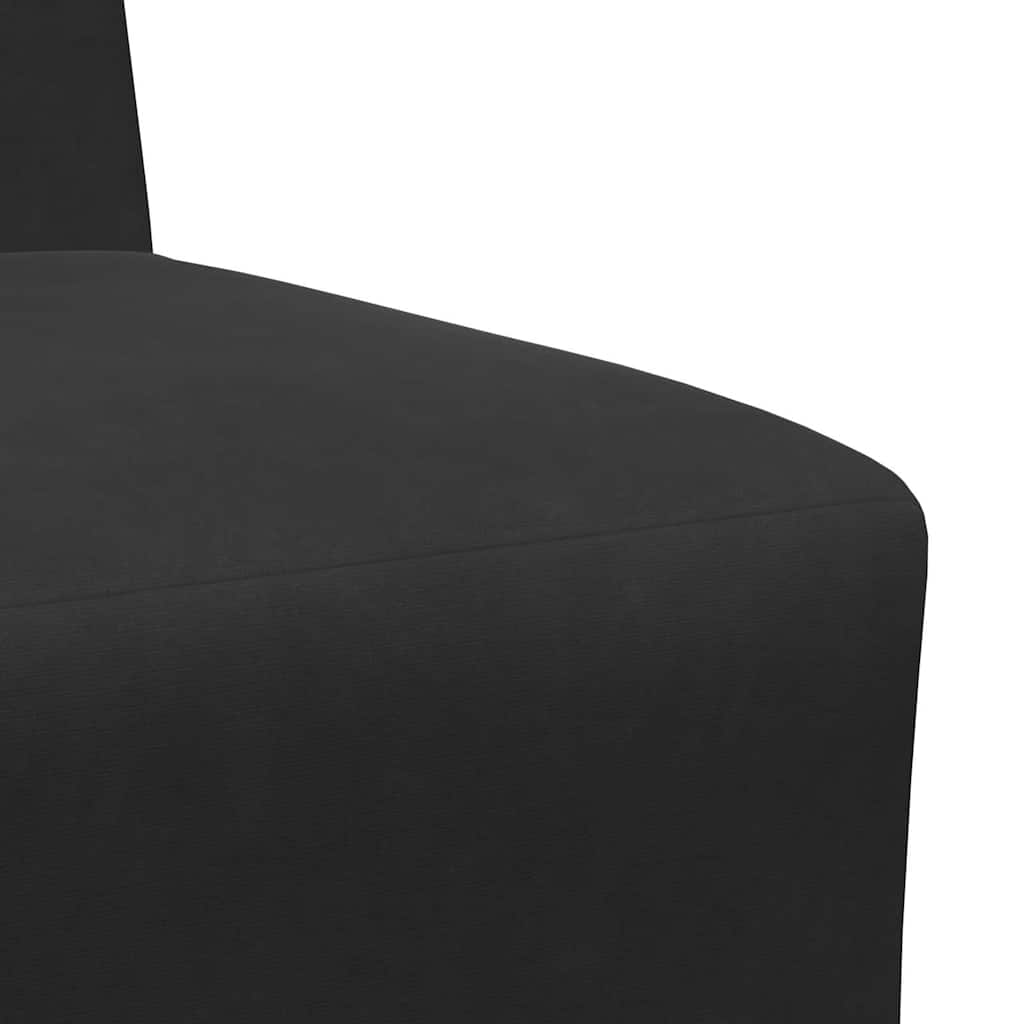 Poltrona sem braços 55 cm veludo preto