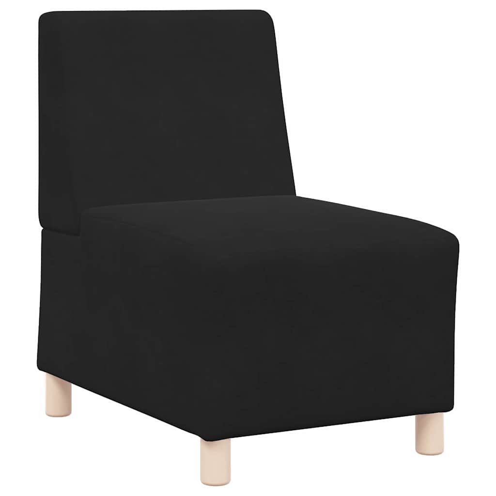 Poltrona sem braços 55 cm veludo preto