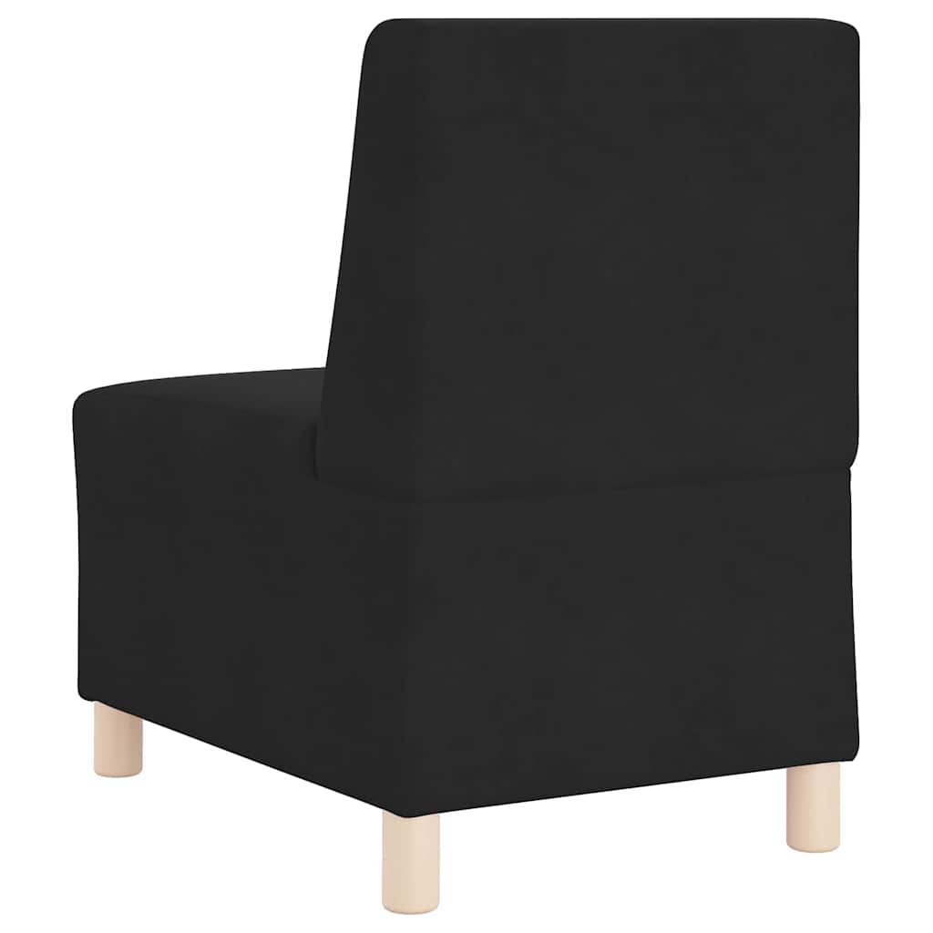 Poltrona sem braços 55 cm veludo preto