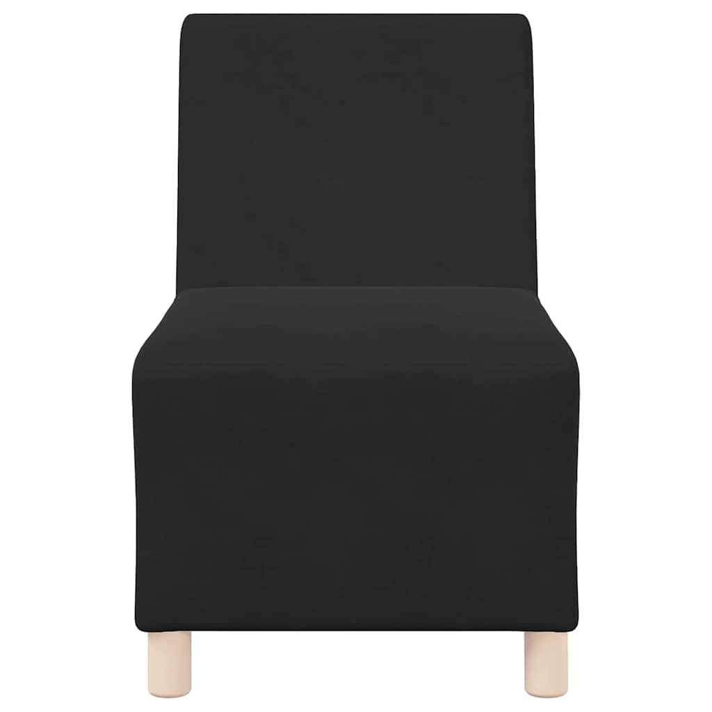 Poltrona sem braços 55 cm veludo preto