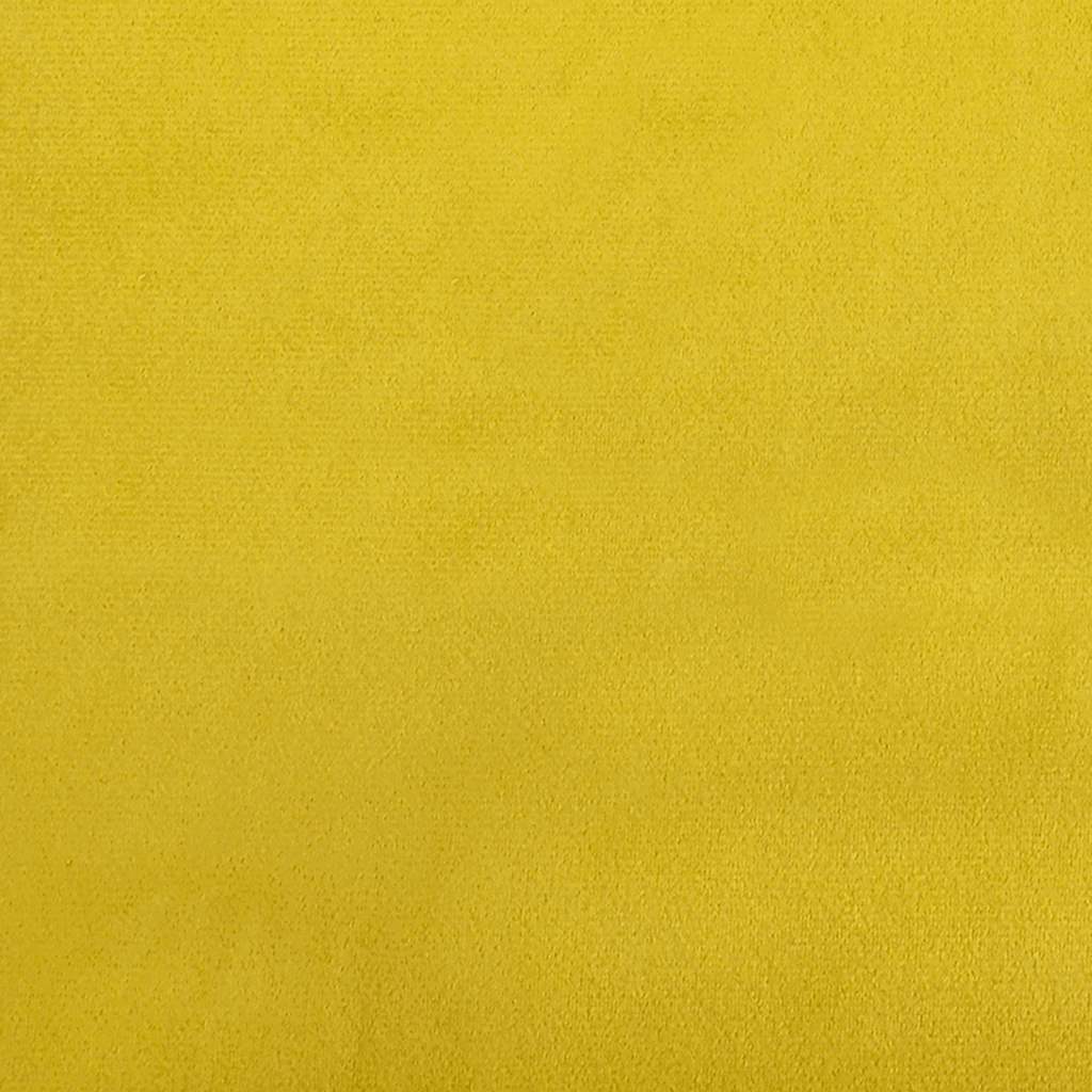 Poltrona sem braços 55 cm veludo amarelo