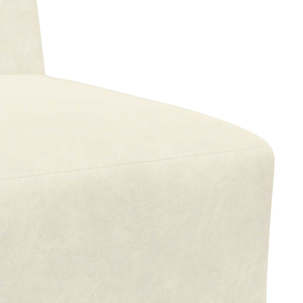 Poltrona sem braços 55 cm veludo cor creme