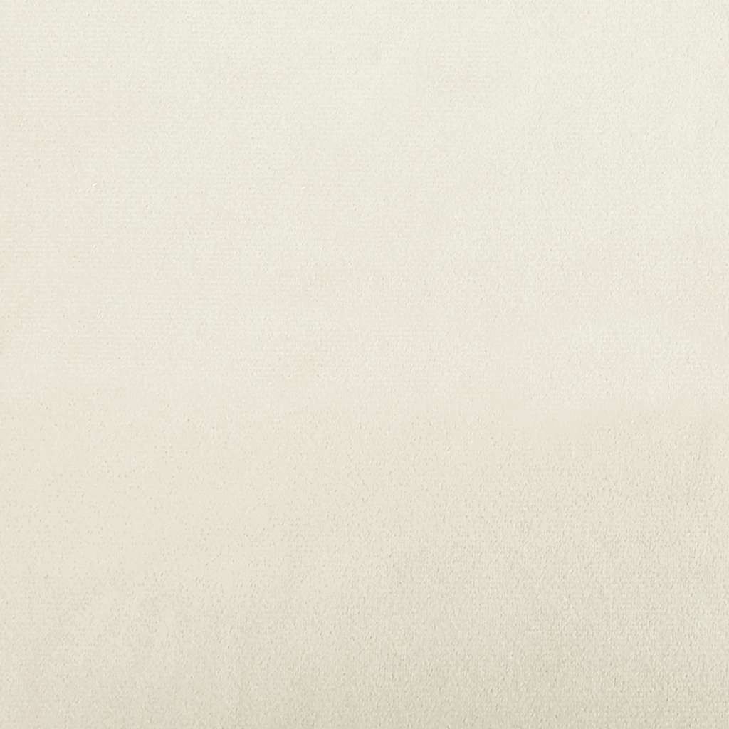 Poltrona sem braços 55 cm veludo cor creme